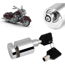 Auto Pearl Stainless Steel Silver Heavy Duty Anti Theft Motorcycle Disc Brake Lock, Lock-248-picture-15