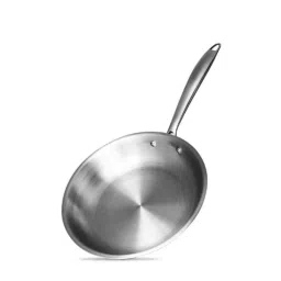 Bergner Argent Triply 22cm Silver Stainless Steel Frypan, BG-9947-image-1