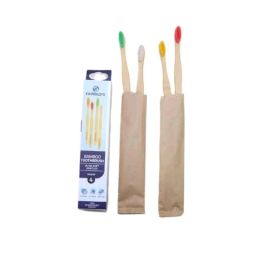 Fairbizps 4 Pcs Bamboo Toothbrush Set with Soft Bristles, BPA-Free, Antibacterial &a; Biodegradable Handle-picture-13