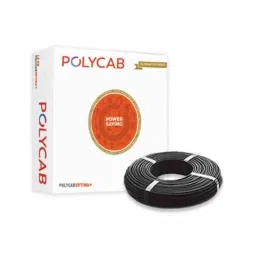 Polycab Optima Plus 1 Sqmm Single Core Black FRLF Copper PVC Insulated House Wire, Length: 90 m-37