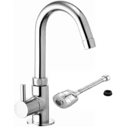 Fastgear Brass &a; Steel Chrome Finish Swan Neck Tap with Turbo Flex-image-44
