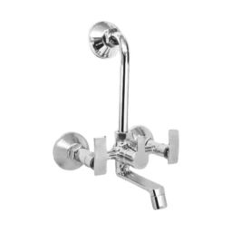 IRIS Passion Brass Chrome Plated Silver Wall Mixer with L Bend Faucet-image-21