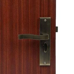 Handle Waala Viva 8 inch 60mm Stainless Steel Antique Brass Finish Cylindrical Plate One Side Key Mortise Door Lock Set-image-79