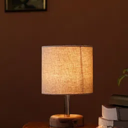 Pinecraft INTERNATIONAL Brown & Beige Table Lamp with Shade image 3