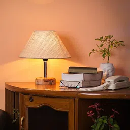 Pinecraft INTERNATIONAL Brown & Beige Edra Table Lamp with Shade image 5