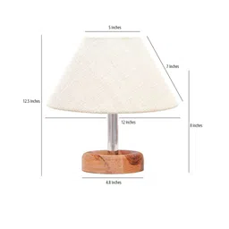 Pinecraft INTERNATIONAL Brown & Beige Edra Table Lamp with Shade image 3