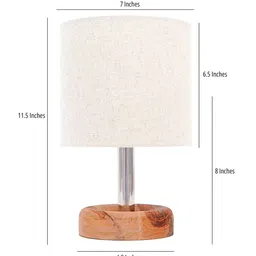 Pinecraft INTERNATIONAL Brown & Beige Table Lamp with Shade image 2
