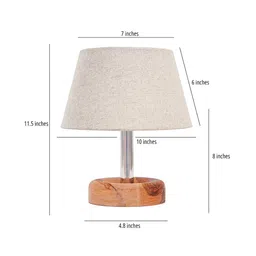 Pinecraft INTERNATIONAL Beige Edra Table Lamp with Linen Shade image 5