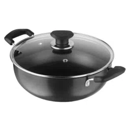 Vinod Hanos 3.1 Litre Non Stick Induction Friendly Deep Kadhai with Lid, HANSDK24 (Pack of 5)-0