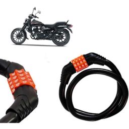 Auto Pearl Black &a; Orange 4 Digit Anti-Theft Combination Number Lock for Avenger 400 BS6-picture-6