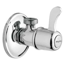 Mysis M-MC-02 Magic Brass Chrome Finish Angle Valve with Wall Flange-image-49