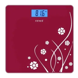 Venus 180kg Tempered Glass Red Electronic Digital Body Weight Machine with LCD Display, EPS-6399-picture-1