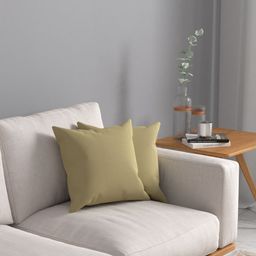 ROSARA HOME Beige Set of 2 Square Cushion Covers-29