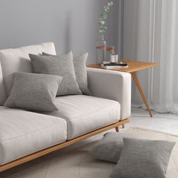 ROSARA HOME Grey Set of 5 Self Design Square Cushion Covers-image-7