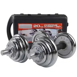 Dolphy 2 Pcs 20kg Iron Chrome Adjustable Fitness Dumbbell Set, DDMBL0005-picture-25