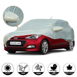 AllExtreme I7003 Silver Custom Fit Car Body Cover with Mirror Pocket for Hyundai Elite i20-picture-25