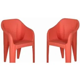 Nilkamal Eezy Plastic Peach Outdoor Chair, (Pack of 4)-picture-0