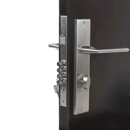 Handle Waala Luna-OSK 10 inch 60mm Stainless Steel Silver Cylindrical Plate One Side Key Mortise Door Lock Set-picture-8