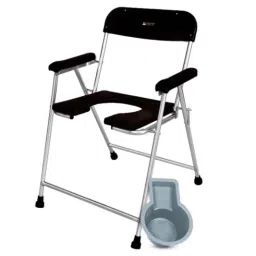 Arcatron Mobility Stainless Steel Foldable Anti-Slip Shower Commode Chair, AR-FCC100-N-image-86
