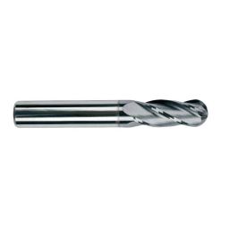 Totem F165 20mm 4 Flute TiAlN Coated Stub Length Ball Nose Solid Carbide End Mill, FBK0500609, Overall Length: 76 mm-17