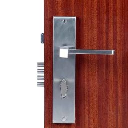 Handle Waala MG306 10 inch 60mm Stainless Steel Satin Finish Cylindrical Plate One Side Key Mortise Door Lock Set-image-79