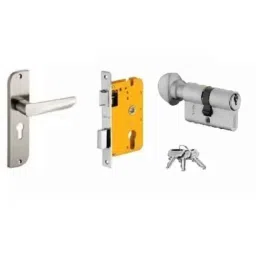 Dorset HL Series Amy 70mm Stainless Steel Silver Chrome Finish Door Handle Lock Set with Knob &a; Key (Pack of 4)-picture-41