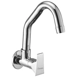 Oleanna Global Brass Silver Chrome Finish Quarter Turn Fitting Wall Mounted Sink Cock-image-33