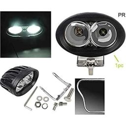 AOW (20W) Oval Projector Fog Light Auxiliary Spot LED Light Off-Road Driving Lights LED Fog Lights for Bajaj Pulsar AS 150 (Single)-27
