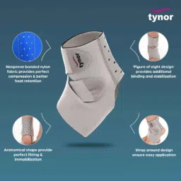 Tynor Neoprene Ankle Wrap, Size: Universal image 3
