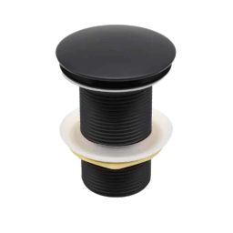 Bassino 6 inch Brass Black Pop-Up Full Thread Waste Coupling, WC-B6-14