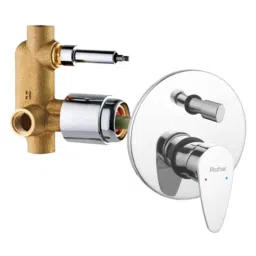 Ruhe Eclipse Brass Chrome Finish Single Lever 2-inlet Complete Diverter Set, 11-0631-picture-45