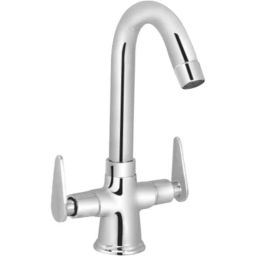 IRIS Slim Brass Chrome Finish Silver Center Hole Basin Mixer-image-76