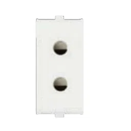 Anchor Penta 6A 2 Pin 1 Module White Round Socket with Shutter, 65207 (Pack of 10)-picture-49