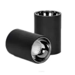 Lumogen 12W Warm White Surface Cylinder Black LED Ceiling COB Light with Gun Metal Reflector-18