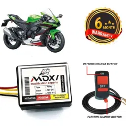 Auto Pearl 12V Black Front &a; Rear Flasher Indicator Light with Switch for Kawasaki Ninja ZX 10R-picture-8