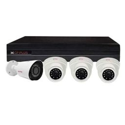 CP Plus 2.4MP 3 Pcs Dome, 1 Pc Bullet Camera, 2TB Hardisk, 4CH DVR, Cable Roll, Power Supply, BNC &a; DC Connector Kit-3