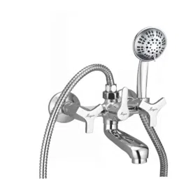 Mayur Ocich Trio 2 Pcs Steel Telephonic Wall Mounted Wall Mixer Set with G Flow Hand Shower-image-81