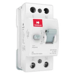 Havells 25A 100mA 2 Pole AC Type DP RCCB, DHRGCTDF100025-18