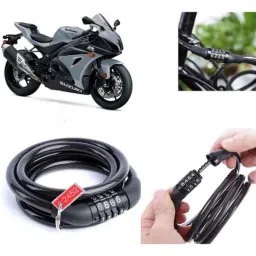 Auto Pearl PVC &a; Plastic Black Combination Cable Lock for GSX R1000-picture-16