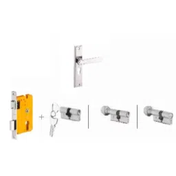 Dorset Deolo HL DEO 8 inch Zinc PT Finish Lock Set with Both 70mm Side Key Cylinder-picture-12