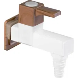 Sparsh Pearl LDP-1410 Ludo Pine 15lpm Plastic Blue &a; White Bib Cock with Flange for Bathroom &a; Kitchen-image-1