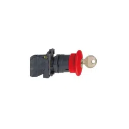 Schneider Electric Harmony XB5 22mm Red 1NC Key Release Emergency Switching of Mushroom Head Push Button, XB5AS142N-6