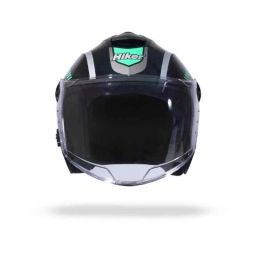 Hiker Flash Pro Max HD3 ABS Black &a; Green Gloss Half Face Motorcycle Helmet, Size: Small-image-81