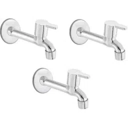 Senkiddpro Stainless Steel Chrome Finish Wall Mounted Long Body Tap (Pack of 3)-image-22
