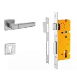Dorset ML Series Cosmo Stainless Steel Silver Chrome Finish Door Handle Lock Set with (Pack of 4)-picture-31