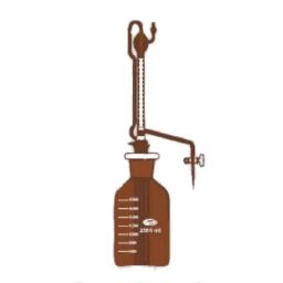 Glassco 50ml Boro 3.3 Glass Automatic Amber Zero Burette with 2000ml Bottle &a; Glass Stopcock, 121.523.03A-42