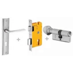 Dorset ML Series Ceto 60mm Stainless Steel Silver Chrome Finish Door Handle Lock Set with Knob &a; Key, ML CO (Pack of 2)-image-86
