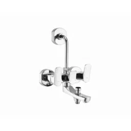 Cera Perla Quarter Turn Three Lever Wall Mixer with Bend Pipe, F1012403-image-67
