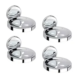 Aligarian Stainless Steel 304 Chrome Finish Wall Mounted Parry Soap Dish (Pack of 4)-picture-1