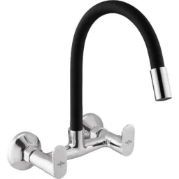 Neelkund Opal Brass Black Chrome Finish Flexible Hot &a; Cold Sink Mixer Black with 360 deg Flexible Swivel Spout-image-59